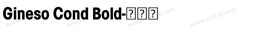 Gineso Cond Bold字体转换
